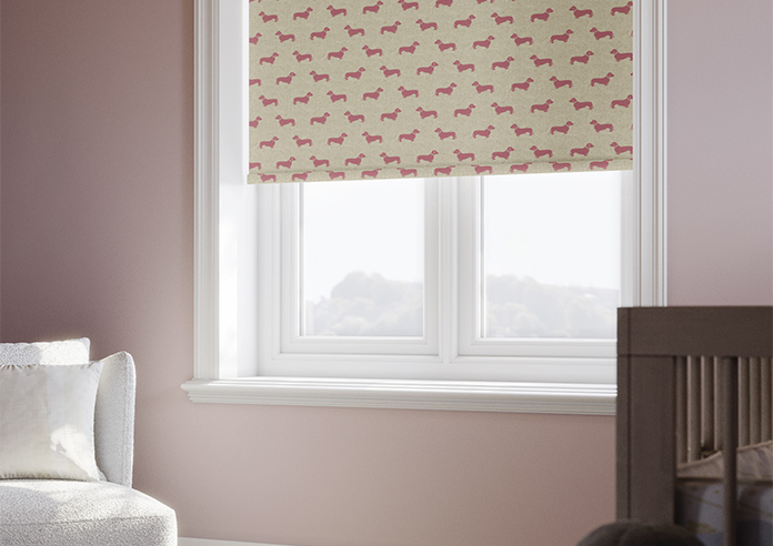 Emily Bond Peggy, Raspberry - Roller Blind - Image 5